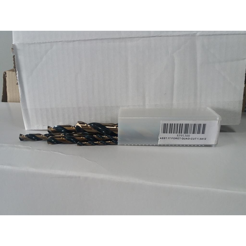 Bohrer Set 17Stk FORETS QUAD-CUT 1.5mm-12mm (A)