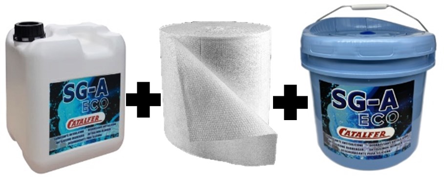 SG-A ECO Starterset best. aus Kübel, Tücher und SG-A ECO Silikonentferner