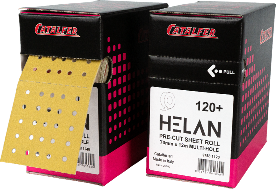 NEW HELAN, Vorgeschnittene Rolle, Streifen 70mm x 12m, 174 Streifen, 150+