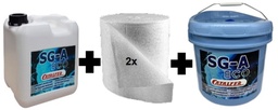 S - [SGASET] SG-A ECO Starterset best. aus 1x Kübel, 2x Tücher und 1x SG-A ECO Silikonentferner 5l